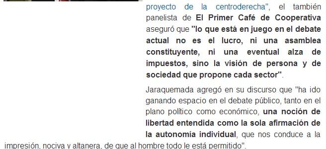 Radio Cooperativa: FJG, Discusión política será siempre ética antes que técnica