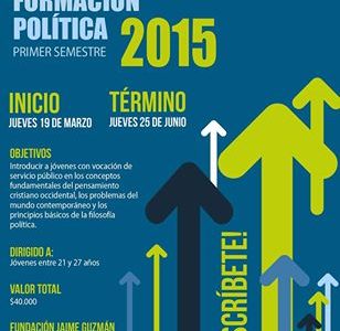 Abiertas las inscripciones para el curso de Formación Política Abiertas las inscripciones para el curso de Formación Política