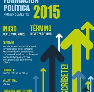 Abiertas las inscripciones para el curso de Formación Política