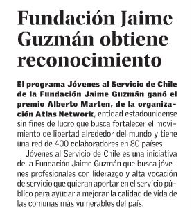 Fundación Jaime Guzmán obtiene reconocimiento