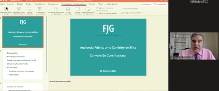 Jorge Jaraquemada expuso en Comisión de ética de la Convención Constitucional